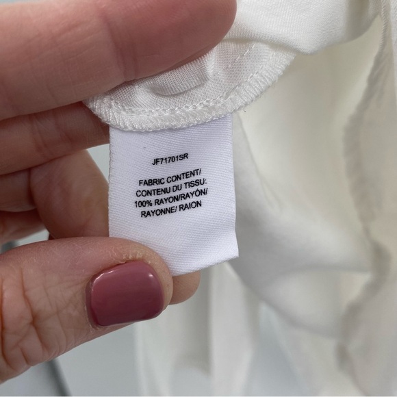 10 Crosby Derek Lam Denim White Button Down Blouse Large - Picture 6 of 7